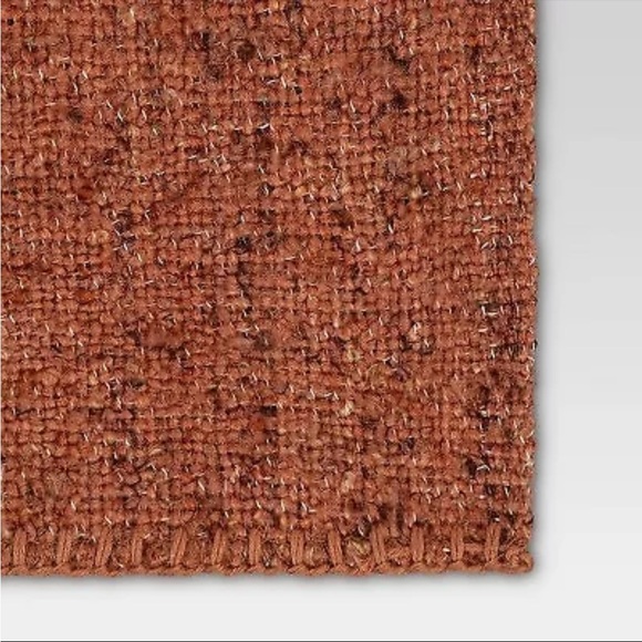 Threshold 60x50" Marled Boucle Textured Wool Cozy Throw Blanket, Orange - Picture 4 of 4